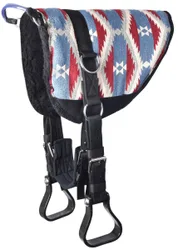 Reitkissen BARE-BACK-PAD blau/rot Shetty