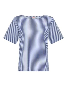 Camicia Righe Bianco/navy Blue S34213