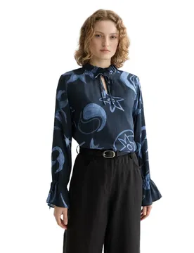 Blusa A Maniche Lunghe U9b0108b Cosmic Sky Spaced Carbon 34