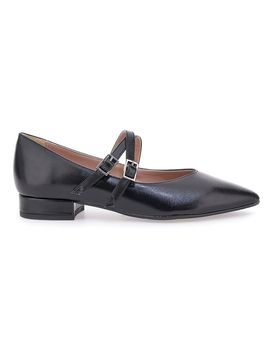 Ballerine a punta nere con cinturini incrociati 892 39
