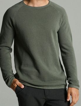 Maglione in cotone - verde chiaro