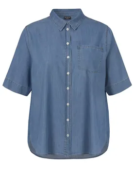 Bluse Hemdkragen 1/2 Arm Jeans female