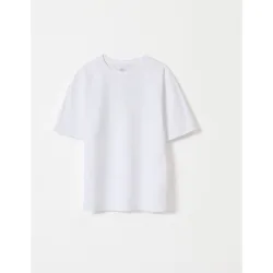 Camiseta lisa oversize de hombre algodón manga corta