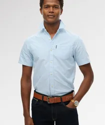 Superdry Herren Oxford-hemd mit Regulärer Passform Blau - Größe: L
