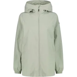 Woman jacket fix hood chaqueta impermeable insulada mujer Verde (42)