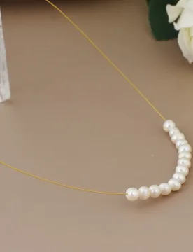 Classic New Fashion Light Luxury Natural Freshwater Pearl Necklace High-end Simple and Versatile Necklace Office Jewelry - Aliexpress - FashionsVida