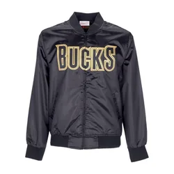 Giacchetta Uomo Nba Big Face 4.0 Satin Jacket Hardwood Classics Milbuc Black/original Team Colors
