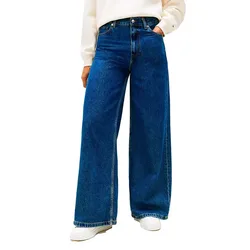 Jeans A Vita Alta Ww0ww7695 Wide Leg Emi 30