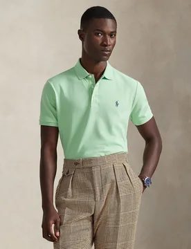Polo de hombre de piqué elástico Custom Slim Fit - Polo Ralph Lauren - FashionsVida