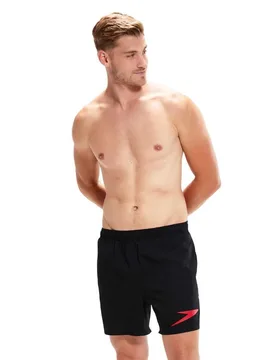 Sport Logo 16´´ Swimming Shorts Black / Fed Red S Men - Speedo - FashionsVida