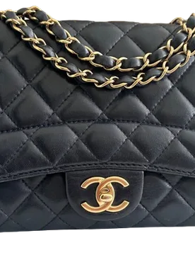 Midnight Blue Lambskin Single Flap Bag - Chanel - FashionsVida