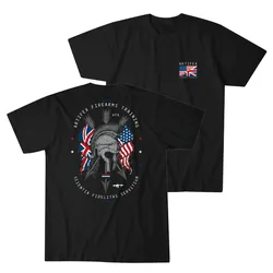 British & American Spartan Warrior Military Grunt T-Shirt 100% Cotton O-Neck Summer Short Sleeve Casual Mens T-shirt Size S-3XL
