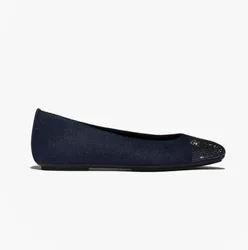 Delicato Crystal Womens Mary Jane Dark Denim - Blue Textile - Size Uk 4