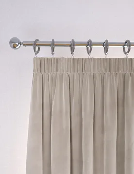 Velvet Pencil Pleat Curtains Champagne - M&S - FashionsVida