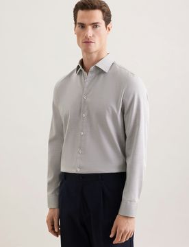 Slim Business Hemd Uni Grün 43
