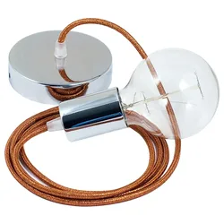 Cables Suspension Luminaire Rl22 2 M Diy Glittering Copper / Chrome Plated One Size