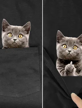 Men's T Shirt Fashion Brand summer pocket Despise cat printed t-shirt men's for women shirts Hip hop tops funny cotton tees - Aliexpress - FashionsVida