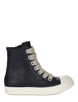 Front Lace-Up Sneakers with Zip Fastening