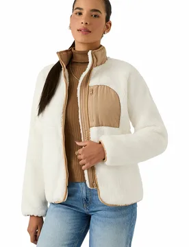 Double Monkey Fleece Womens Jacket - - Size: L - Reebok - FashionsVida
