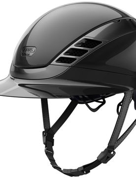 Pikeur Reithelm AirLuxe CHROME L.V., shiny black L (58-61cm)