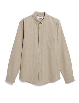 Camisa Regular Fit beige M - Armedangels - FashionsVida