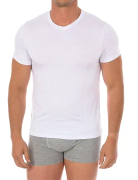 Mens Bamboo Short Sleeve Undershirt Q603 - White - Size 2xl - Q En - FashionsVida