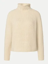 Stehkragenpullover aus Woll-Mix Beige 36
