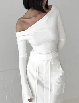 Off Shoulder T Shirt Women Streetwear Long Sleeve Crop Top Y2k Clothes Tie Back Ropa De Mujer Backless Camisetas Feminist Shirt - Aliexpress - FashionsVida