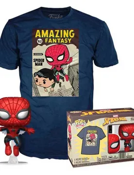 Pop! T-shirt à Manches Courtes Spiderman Marvel Multicolor M unisex - Funko - FashionsVida