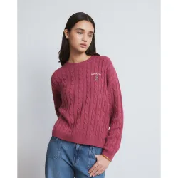 Jersey de mujer de trenzas con perrito