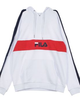 Felpa Leggera Cappuccio Uomo Jeremy Bright White/black Iris/true Red