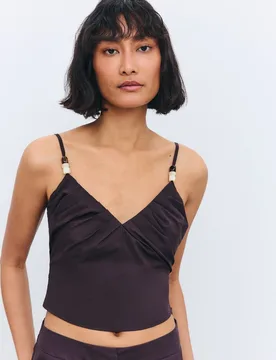 Top de mujer de tirantes con jaretas - Tintoretto - FashionsVida