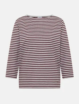 Shirt Gestreift mit U-Bootausschnitt Mehrfarbig S - CECIL - FashionsVida