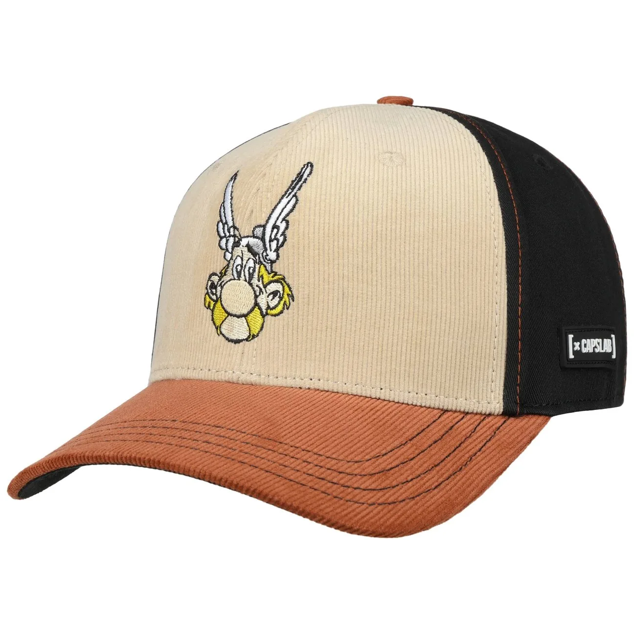 Asterix Semi Curved Cap by - beige-black - Female - Size: One Size - Capslab - FashionsVida