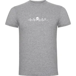 Maglietta A Maniche Corte Mtb Heartbeat Heather Grey