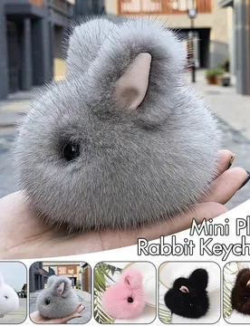 Real Mink Fur Rabbit Key Chain Soft Bunny Doll Handbag Pendent Fluffy Pom Pom Little Jade Rabbit Key Chains Car Keyring - Aliexpress - FashionsVida