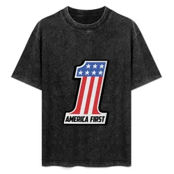 America first T-Shirt Retro Graphic Print T-Shirt