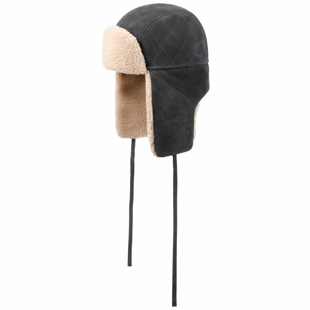 Calf Split Trapper Hat by - navy - Size: M (56-57 cm) - Stetson - FashionsVida