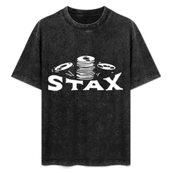STAX RECORDS T-Shirt Heavy Duty Casual Work Tee