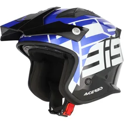 Casco Moto Jet Aria 2206 Graphic Nero Blu taglia XL