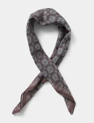 Brown Multi Print Scarf Brown Mix female