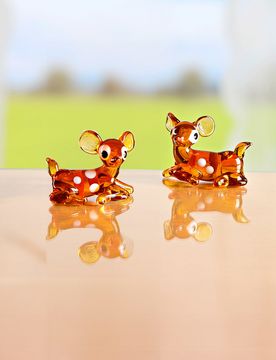 Deko Glasfigur "Rehkitz" sitzend