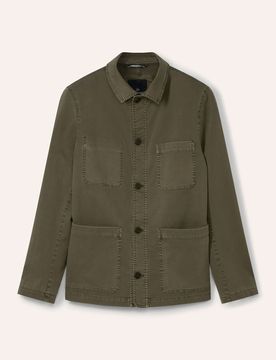 Baumwoll Hemdjacke, normale Größen#untersetzte Größen, Farbe Grün, 52, atmungsaktive Baumwolle bequem, da elastisch Herren