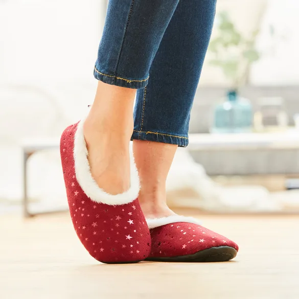 Slipper „Isabelle“ bordeaux - 3Pagen - FashionsVida
