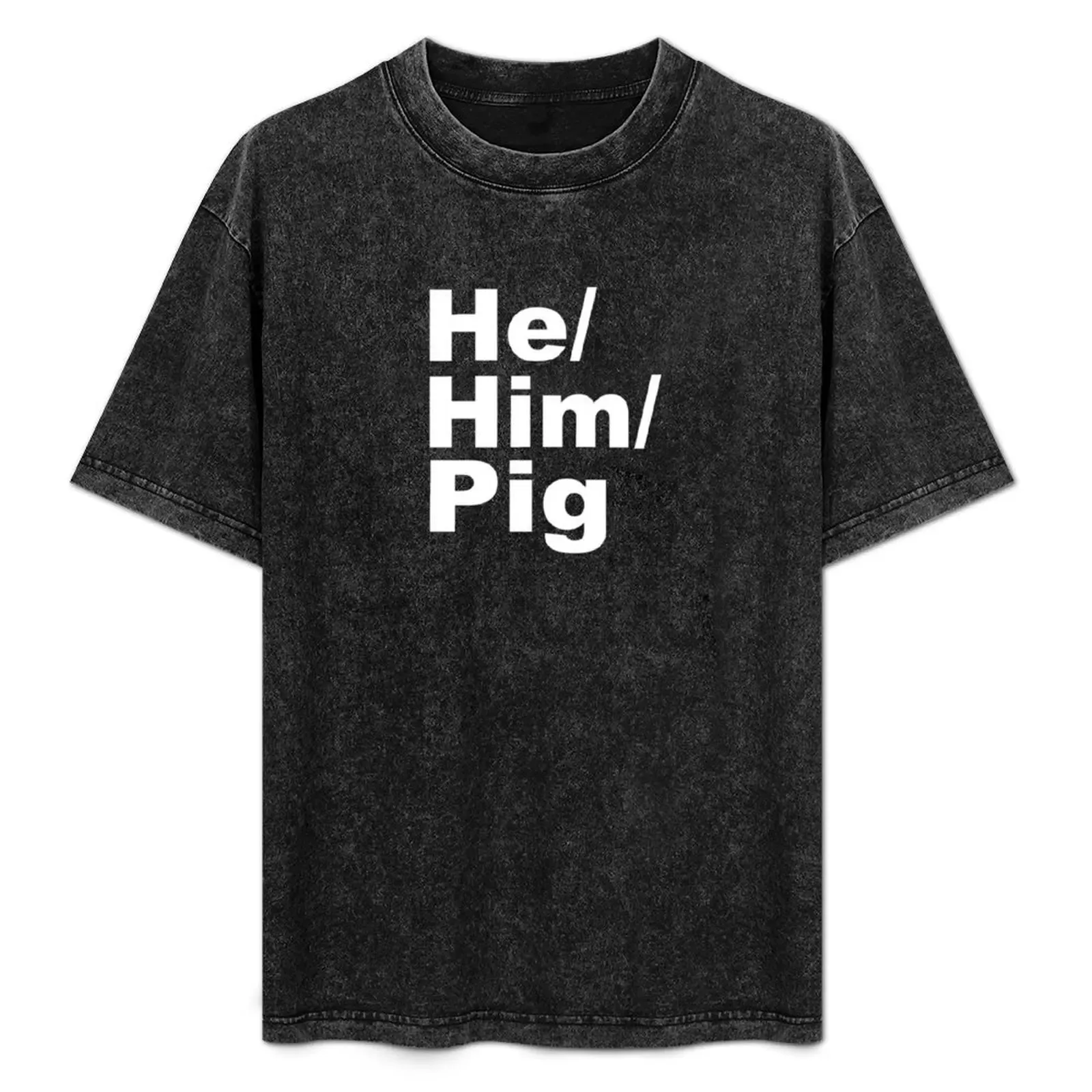 He/Him/Pig T-Shirt Soft Basic Cotton Short Sleeve Tee - Aliexpress - FashionsVida