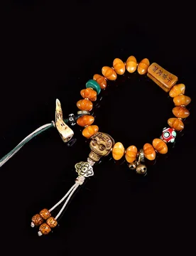 Tibetan-style camel bone copper and old silver inlay, decorated with dzi beads, a collectible single-loop bracelet - Aliexpress - FashionsVida