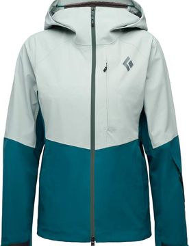 Wasserfeste und atmungsaktive Jacke für Skitourengehen W Recon Stretch Shell Agave Deep Woods für Damen Größe S Grün