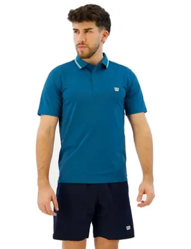 Challengers Technical Short Sleeve Polo Teal S - Wilson - FashionsVida