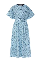 Printed Cotton Midi Dress female