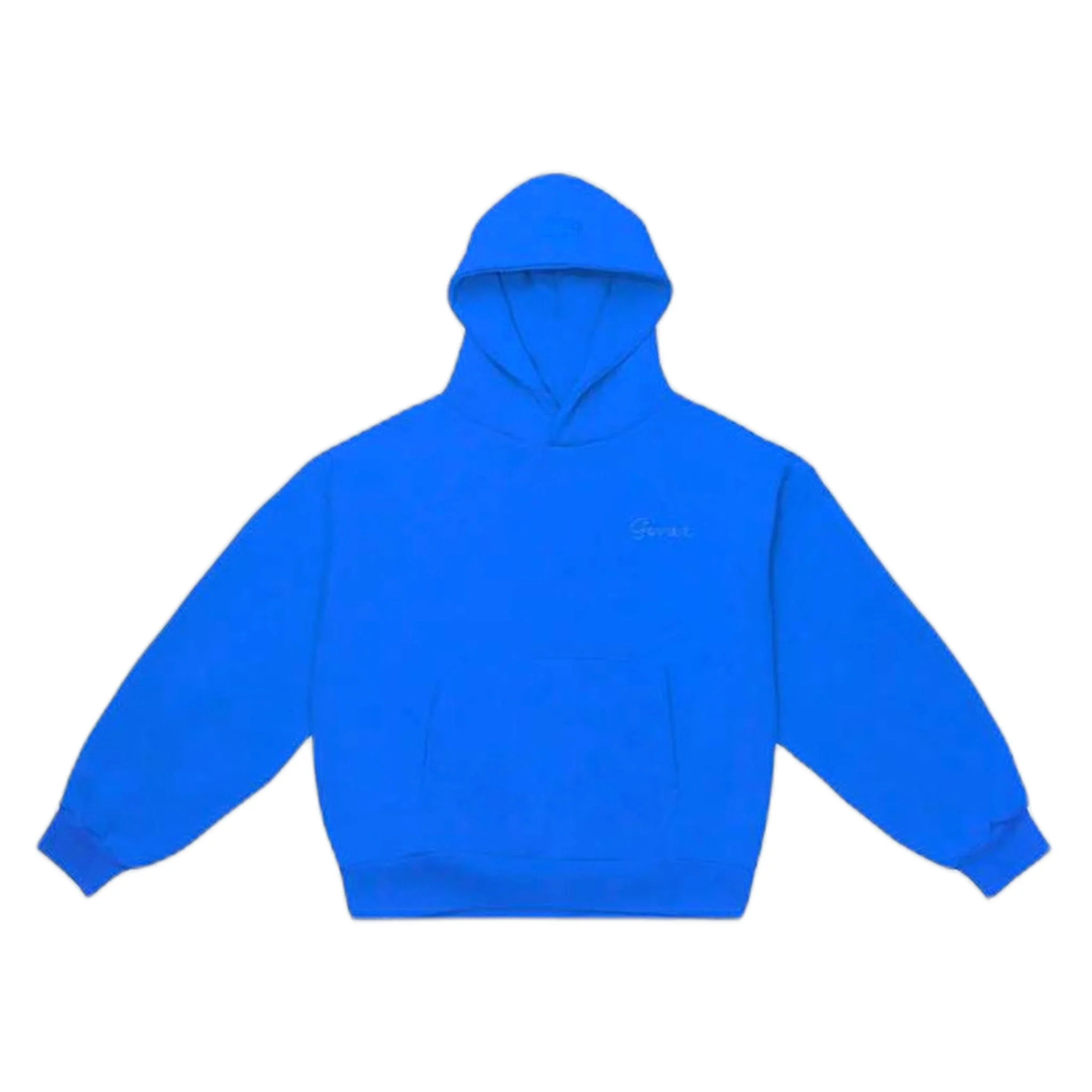 Felpa double layer hoodie with double embroidery - brady blue - GARMENT WORKSHOP - FashionsVida